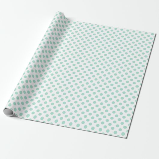 Green Polka Dots Mustermuster Mustermuster Illustr Geschenkpapier (Ungerollt)