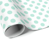 Green Polka Dots Mustermuster Mustermuster Illustr Geschenkpapier (Rolleneckpunkt)