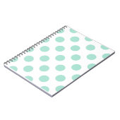 Green Polka Dots Mustermuster Mustermuster Illustr Notizblock (Linke Seite)