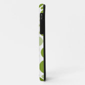 Green Polka Dots on White Case-Mate iPhone Hülle (Hinten/Links)