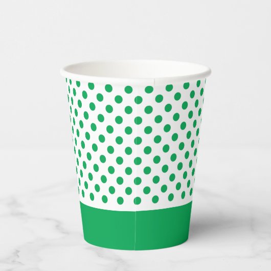 Green Polka Dots Pappbecher (Rechts)