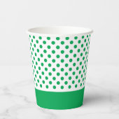Green Polka Dots Pappbecher (Rückseite)