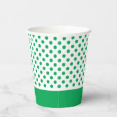 Green Polka Dots Pappbecher (Rechts)
