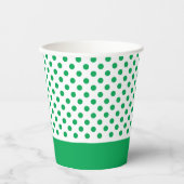 Green Polka Dots Pappbecher (Vorderseite)