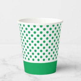 Green Polka Dots Pappbecher