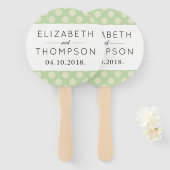 Green Polka Dots, Polka Dot Pattern, Dots, Hochzei Fächer (Vorne und Hinten)