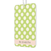 Green Polka Dots, Polka Dot Pattern, Ihr Name Autolufterfrischer (Links)