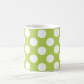 Green Polka Dots, Polka Dot Pattern, Ihr Name Kaffeetasse (Mittel)