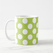 Green Polka Dots, Polka Dot Pattern, Ihr Name Kaffeetasse (Links)