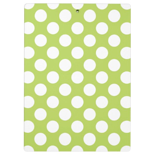 Green Polka Dots, Polka Dot Pattern, Ihr Name Klemmbrett (Rückseite)