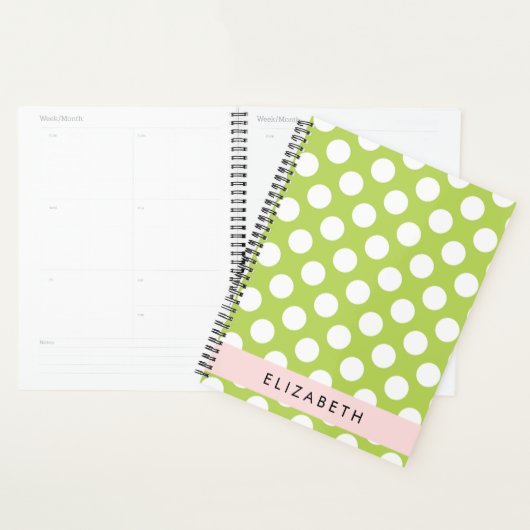 Green Polka Dots, Polka Dot Pattern, Ihr Name Planer (Anzeige)