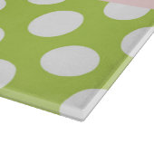Green Polka Dots, Polka Dot Pattern, Ihr Name Schneidebrett (Ecke)