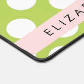 Green Polka Dots, Polka Dot Pattern, Ihr Name Schreibtischunterlage (Ecke)