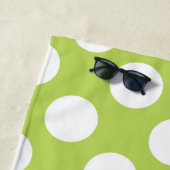 Green Polka Dots, Polka Dot Pattern, Ihr Name Strandtuch (Beispiel)