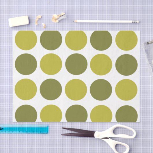 Green Polka Dots Seidenpapier (Handwerk)
