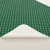 Green Polka Dots Sherpa Blanket Sherpadecke (3/4)