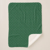 Green Polka Dots Sherpa Blanket Sherpadecke (Vorderseite)