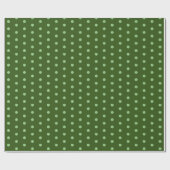 Green Polka Dots Simple Minimal Geschenkpapier (Flach)