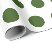 Green Polka Dots Simple Retro Geschenkpapier (Rolleneckpunkt)