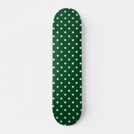 Green Polka Dots Skateboard Deck