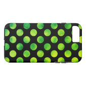 Green Polka Dots verblasst Case-Mate iPhone Hülle (Rückseite (Horizontal))