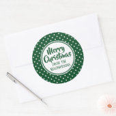 Green Polka Dots Weihnachtskleber Runder Aufkleber (Umschlag)