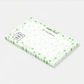 Green Polka kehrt zurück zum Schullehrer Post-it Klebezettel (angewinkelt)