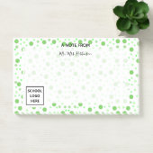 Green Polka kehrt zurück zum Schullehrer Post-it Klebezettel (Büro)