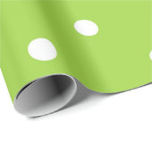 Green Polkadot Geschenkpapier (Rolleneckpunkt)