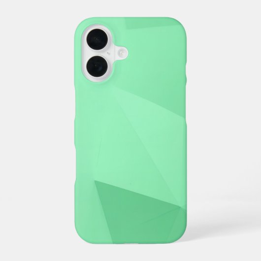 Green Polygon Geometric iPhone 16 Hülle (Rückseite)