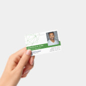 Green Polygons Logo und Foto Mitarbeiter-ID Ausweis (Handheld)