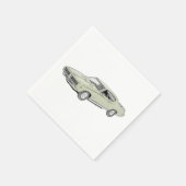 Green Pontiac GTO Muscle Car Zeichnend Papier Part Serviette (Ecke)
