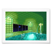 Green Pool Pixel Art Pricing Fotodruck (Vorne)