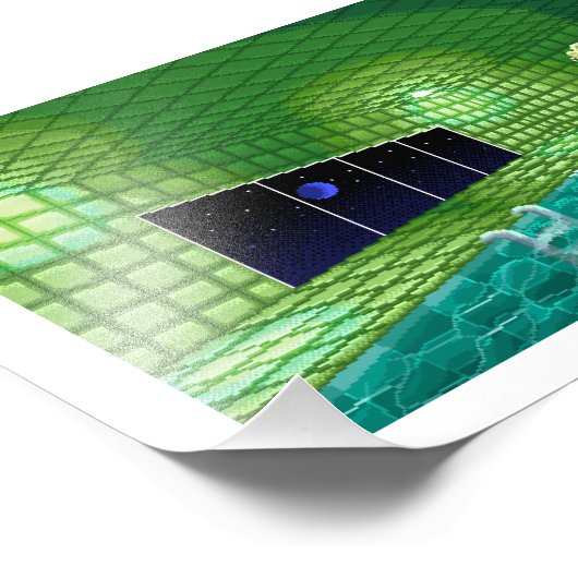 Green Pool Pixel Art Pricing Fotodruck (Ecke)