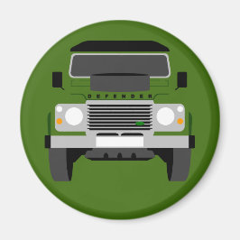 Green Pop Art Classic Land Rover Defender Magnet