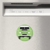 Green Pop Art Classic MK3 Land Rover Magnet (In Situ (Geschirrspüler))