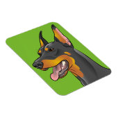 Green Pop Art Doberman Pinscher Kühlschrank Access Magnet (Rechte Seite)