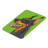 Green Pop Art Doberman Pinscher Kühlschrank Access Magnet (Linke Seite)