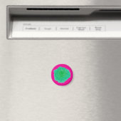 Green Pop Art Rose Magnet (In Situ (Geschirrspüler))