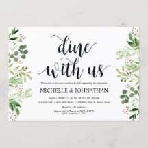 Green Post Wedding Brunch Einladungskarte