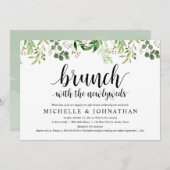 Green Post Wedding Brunch Einladungskarte Einladung (Vorne/Hinten)