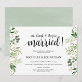 Green Post Wedding Brunch Einladungskarte Einladung (Vorne/Hinten)