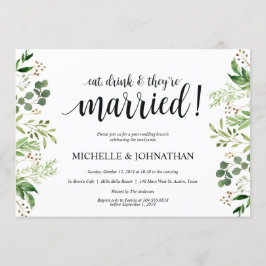 Green Post Wedding Brunch Einladungskarte Einladung