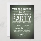 Green Poster Housewarming Party Einladung (Vorderseite)
