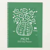 Green Posy Vase Planner Planer (Vorderseite)