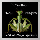 Green Praying Mantis Yoga Personalisiert Poster (Vorne)