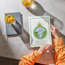 Green Preppy Bow Coquette Weihnachtsfotokarte