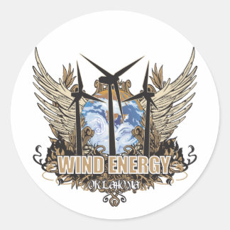 Green Pride Wind Oklahoma Runder Aufkleber