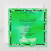 Green Princess Coach & Horses 55. Geburtstag Einladung (Rückseite)