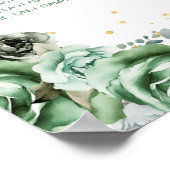 Green Princess Quinceañera 10 Tische Sitzplan Poster (Ecke)